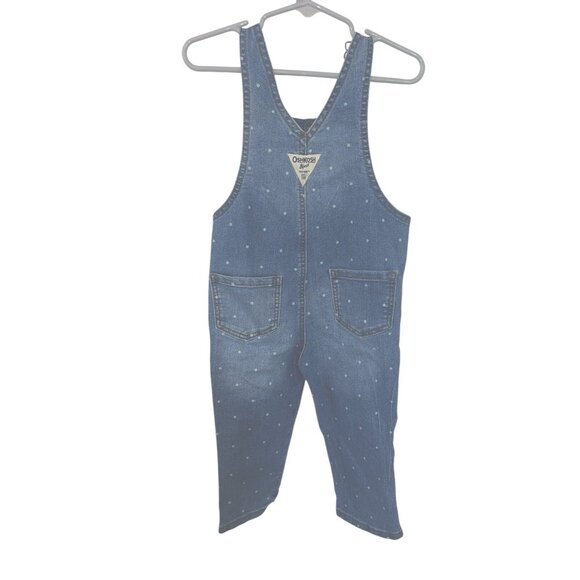 OSHGOSH Toddler Girl 2T Polka Dot Vestbak Denim Overalls - Picture 2 of 10